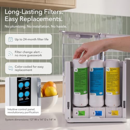 AquaTru Water Purification Unit - Certified NSF/ANSI Standards, Removes 84 Contaminants, No Plumbing Required, Cost-Effective, Environmentally Friendly - Image 5