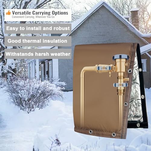 Backflow Preventer Insulated Cover (5˚F) Thick 6-Layer Fabric Pipe Insulation Cover (UV Coated) Winter Freeze Protection,for Water Well Pump Covers and Sprinkler Valve Covers (30" W X 24" H) - Image 6