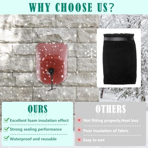 2 Pack Outdoor Faucet Covers for Winter, Heavy Duty Faucet Spigot Covers - Image 4