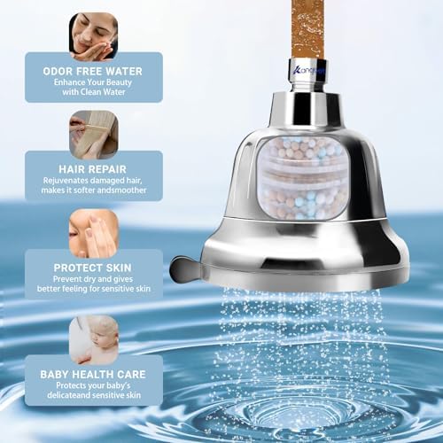 Filtered Shower Head - Shower Head with Filter for Hard Water Softener – Removes Chlorine & Heavy Metals,Protect Colored Hair and Soothe Dry Skin (Chrome) - Image 5