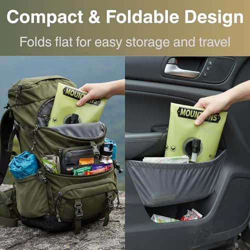 Camping Water Container 2.1 Gallon Collapsible Water Jug with Spout - Reusable Plastic Flasks, Foldable Empty Gallon Jug for Water Storage, Water Bag for Outdoor Hiking Emergency Prep -1 Pack - Image 2