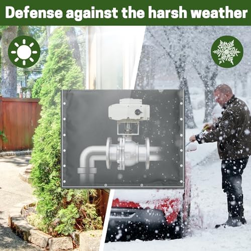 Insulated Backflow Preventer Cover - Outdoor Pipe Insulation for Winter Freeze Protection, Irrigation Pipe, Sprinkler Valve, Winter Water Well Pump Covers, 1620 IN - Image 7