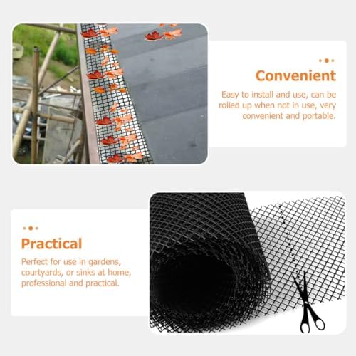 Plastic Gutter Guard Mesh Cover Net with 10 Nails for Yard Drains - Image 7