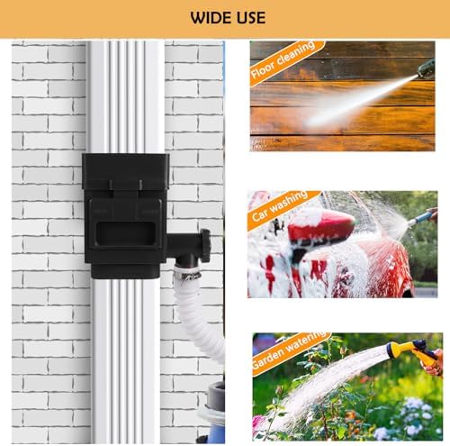 Rain Barrel Diverter Kit, Gutter Downspout Diverter, Black - Image 4
