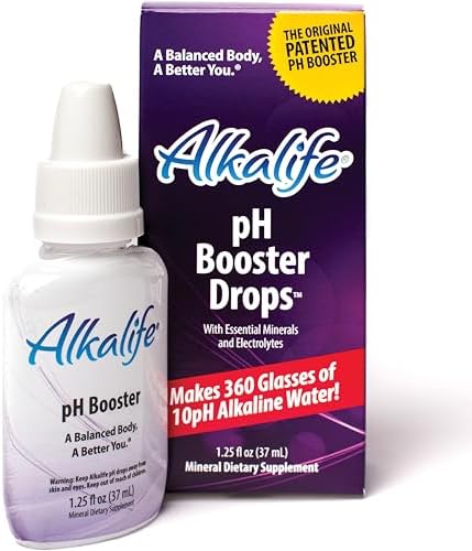 Alkalife Alkaline Water Drops, pH 10, 360 Servings, 1.25 oz, Electrolytes by Alkalife