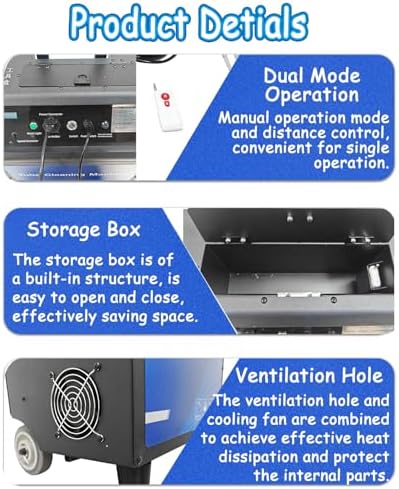 220V Condenser Pipeline Cleaning Machine with 110V Transformer, 550W Tube Cleaner with 24.9-Foot Flexible Shaft, 0–1400 RPM, Dry-Wet Separation for 0.5–0.7-inch HVAC Heat Exchanger Pipes - Image 4