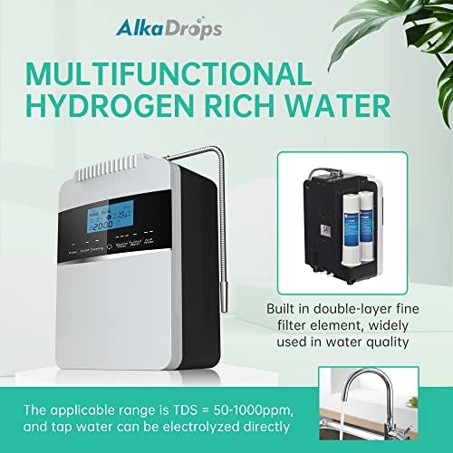 Water Purifier Machine Water Ionizer ORP+500 to -800 PH 2.5-11.2 Alkaline Acid Water Best Home Alkaline Water Filtration System/Instant heating58-136.4 °F/12,000 Liters Per Filter / 7 Water Settings - Image 5