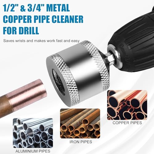 1/2" & 3/4" & 1" Copper Pipe Cleaner for Drill-Quick Rust Removal - Image 7