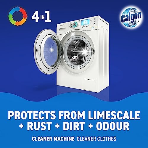Calgon 4-in-1 Washing Machine Cleaner and Water Softener Tablets, 75 Count, Removes Limescale, Residue, Dirt, Rust & Malodours, Deep Clean, XL Pack Size - Image 2