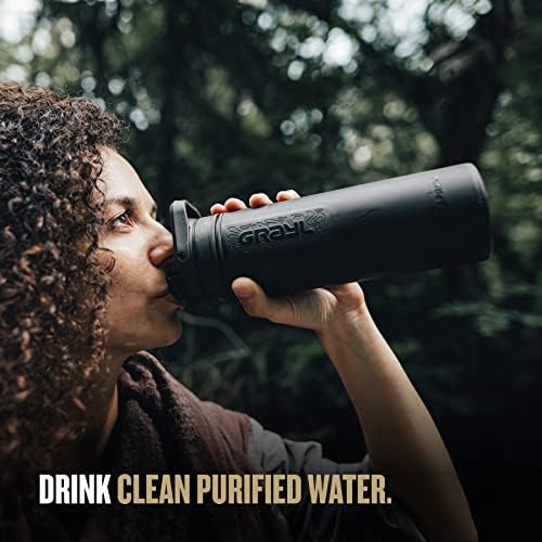 GRAYL UltraPress 16.9 oz Water Purifier & Filter Bottle, Covert Black - Image 5