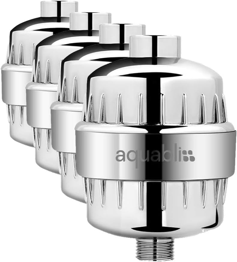 Aquabliss SF220 Daily Essential Shower Filter - Chrome (Pack of 4) by Aquabliss