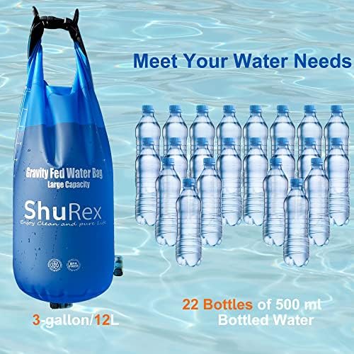 12L/3-Gal Gravity-Fed Water Bag with 2 Outlet Pipes - Image 5