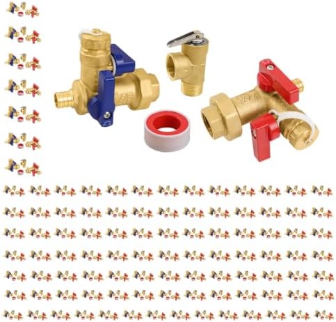 100 Sets Niikappu Tankless Water Heater Valve Kit, 3/4"FIPxPEX(Tool053-100) by Unknown