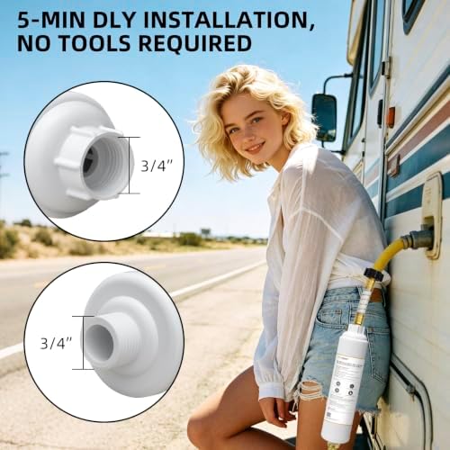 Filterelated RV Inline Water Filter,6-Stage KDF Carbon PP,Camper Boat - Image 6