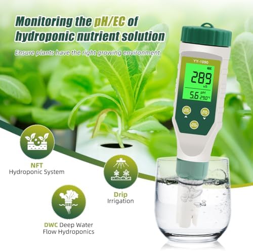 PH Meter & TDS Meter 5 in 1 Water Tester pH/TDS/EC/Salt/Temp Meter,PH Meter for Water with LCD Backlit,pH Tester Digital for Drinking Water. - Image 4