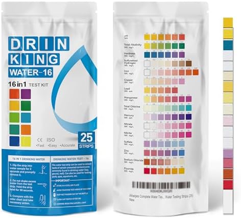AAwipes Complete Water Testing Kits for Drinking Water 25 Strips Bag Pack 16 in Well, Tap, Drinking Water, City Water Testing Strips (25) by AAWipes