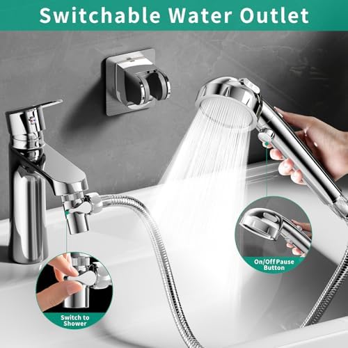 Sink Hose Sprayer Attachment for Faucet, 5 Adapters, Chrome - Image 2