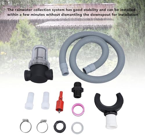 Rain Diverter Kit for Rainwater Collection – 100mm (3.9in) Plastic Downspout Diverter with Filter, Lawn & Garden Water Harvesting System - Image 5