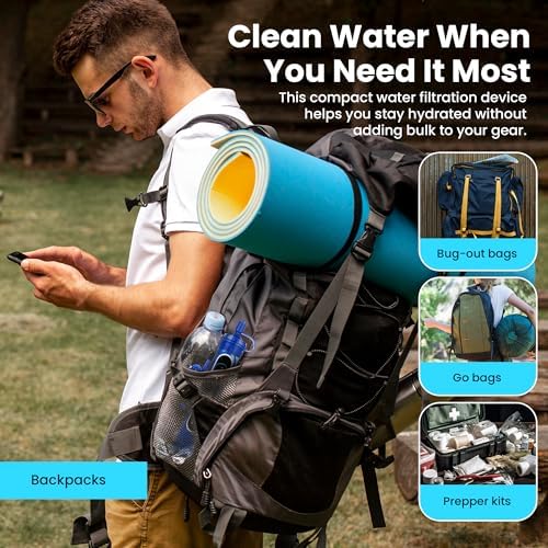 Filters-Clean Survival Water Filter Straw, 0.1 Micron Water Purifier 4 Pack - Image 7
