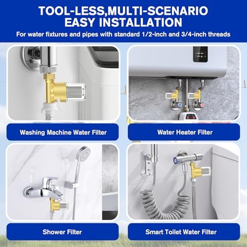 Pacify 40 Micron Brass Sediment Filter, Reusable Washer Water Filter - Image 5