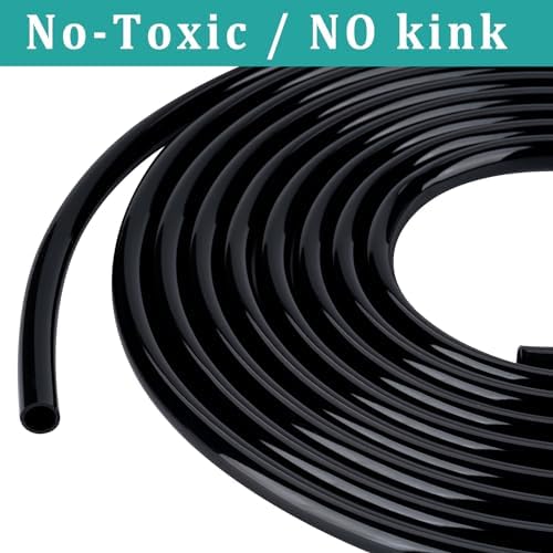 5/8" id - 10 ft Black Vinyl Tubing Flexible PVC Irrigation Hose & 2 Clamps - Image 4