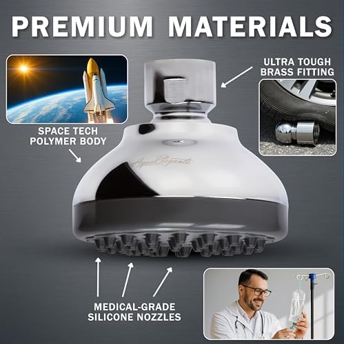 Aqua Elegante Pressure Boosting Shower Head - 1.8 GPM - Polished Chrome - Image 4