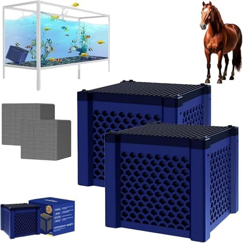 2pcs Cubic Water Trough Filter for Honeycomb Charcoal Activated Carbon Media, Suitable for Fish Tanks, Ponds, Livestock Tanks & Aquarium Purifiers by Unknown
