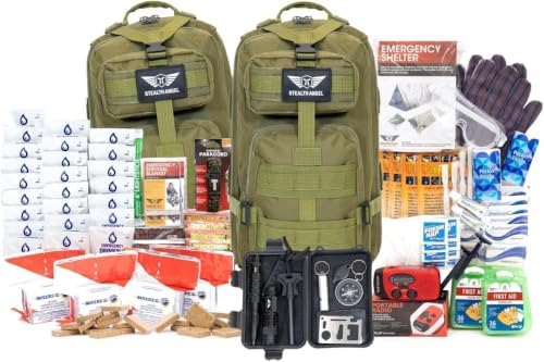 Stealth Angel Survival - 72 Hour Family Emergency Kit - 1-5 Person Survival Bag for Earthquakes, Hurricanes, and Other Natural Disasters by StealthAngel
