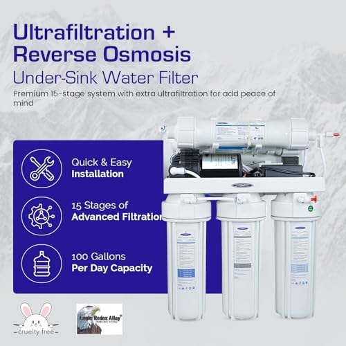 Crystal Quest Thunder Reverse Osmosis Water Filter System - 12 Stages Ultrafiltration- Under Sink Reverse Osmosis - Complete Installation Kit - 100 GPD RO Water Filtration System (with Pump) - Image 3