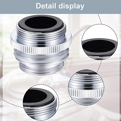 2Pcs Brass Faucet Adapter Kit,Connect Garden Hose,Standard Hose via Diverter,Male & Female Adapter for Sink - Chrome Finished GHA7 - Image 4