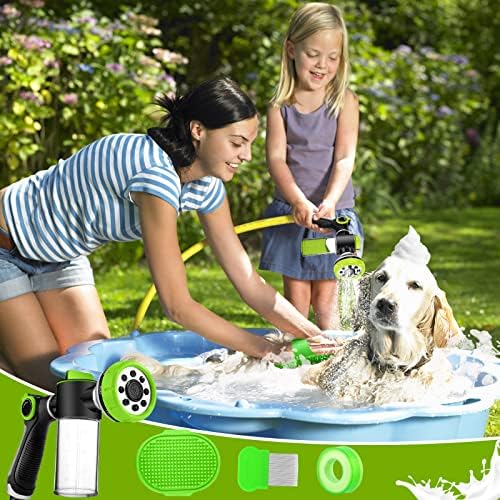 Upgrade Dog Washing Hose Attachment, Dog Shower Attachment with Soap Dispenser, Dog Shampoo Hose Attachment with Pet Bath Brush Car Wash Mitt & Dog Comb for Showering Pet (Hose Not Include) - Image 2