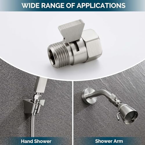 Angle Simple Shower Head Flow Restrictor, Brushed Nickel, 2 Pack - Image 3