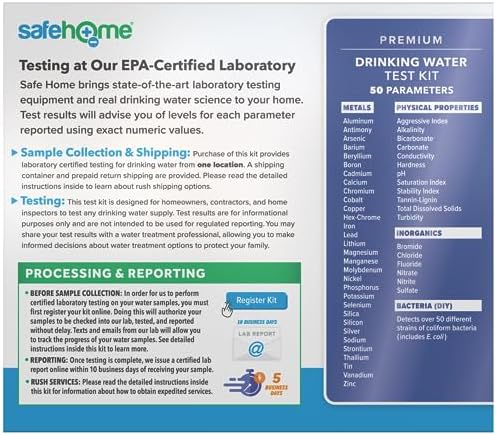 Safe Home Premium Drinking Water Test Kit - Image 2