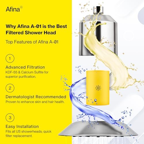 Afina Replacement Filter for Filtered Shower Head, Hard Water - 1 Pack - Image 3
