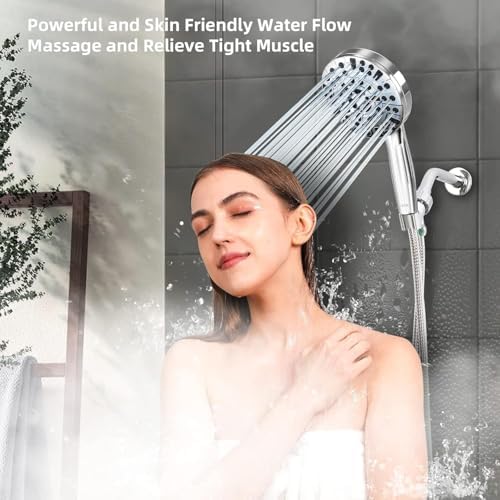 BESAQUO 9 Functions High Pressure Handheld Shower Head with Power Wash - Image 2