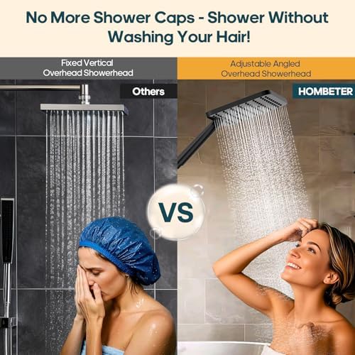 10" High Pressure Rainfall Shower Head with Handheld, Dual Combo - Image 2