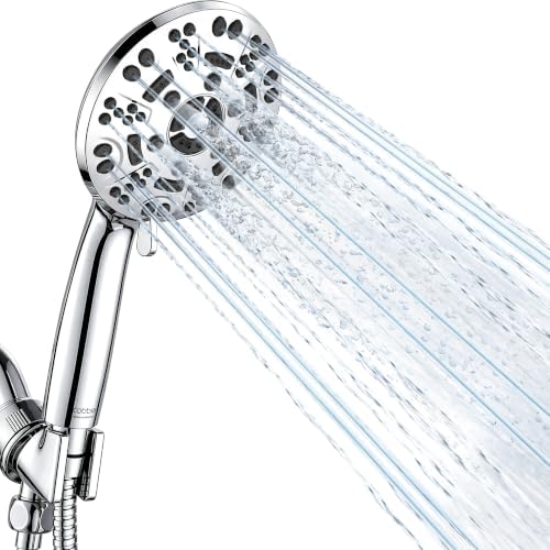 Cobbe 8-Setting Handheld Shower Head, Water-Saving Design, Chrome by Cobbe