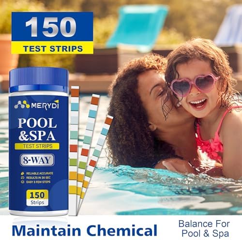 8-Way Pool Salt Test Strips,150 Strips Pool and Hot Tub Test Strips - Image 4
