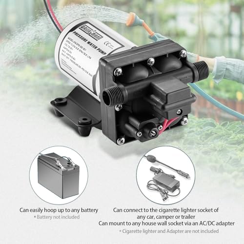WASSERMANN RV Water Pump 12 Volt DC 5.0GPM 55PSI Replacement For 4008-101-A65 Water Pump Self Priming Diaphragm Pump with Pressure Switch for RV Kitchen Bathroom Marine Yacht Garden Camper Water Pumps - Image 6