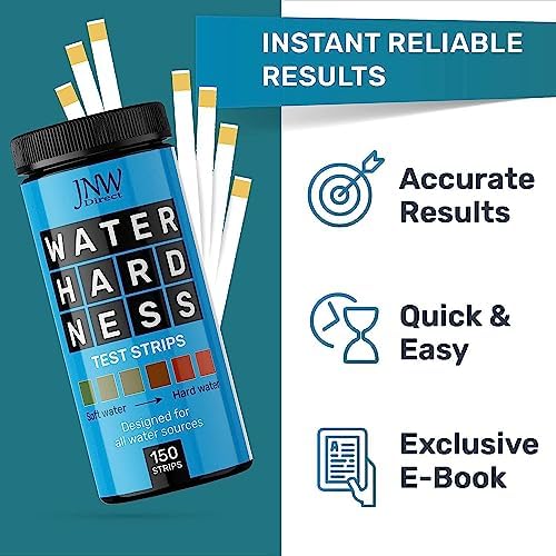 JNW Direct Water Hardness Test Strips for Home Water - 150 Strips Kit - Image 2