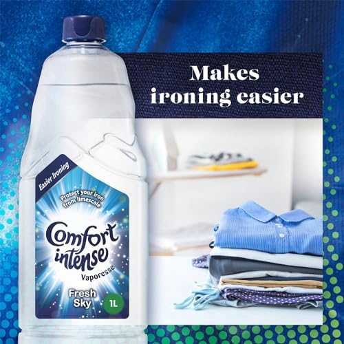 Comfort Ironing Water Fresh Sky Intense Vaporesse Deionised Water Gives Your Laundry a Clean, Fresh and Uplifting Fragrance Prevents Limscale for Easy Ironing 1 Litre (Buy 4) - Image 5