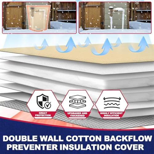 Insulated Backflow Preventer Pipe Pouch, 20W x 26H in, Khaki - Image 3