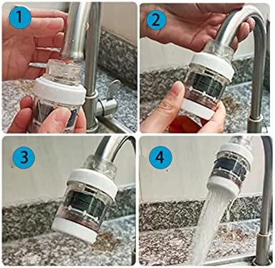 3 Pack Water Filter for Sink, Magnet Faucet Filter, Kitchen Faucet Water Filter, Activated Carbon Water Purification Filter, Faucet Mount Filters Suitable for Standard Faucet,Random Colour - Image 5