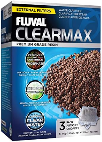Fluval ClearMax Phosphate Remover, Chemical Filter Media for Aquariums, 100-gram Nylon Bags, A1348, All Breed Sizes, 3 Count (Pack of 12) by Fluval