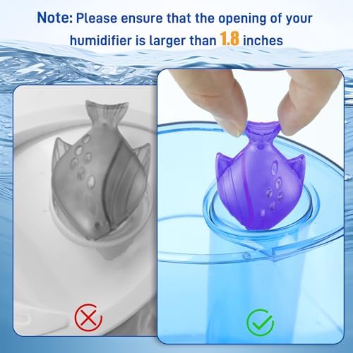 Humidifier Cleaning Fish, Tank Cleaner for Most Humidifiers, 6 Pack, Purple - Image 4
