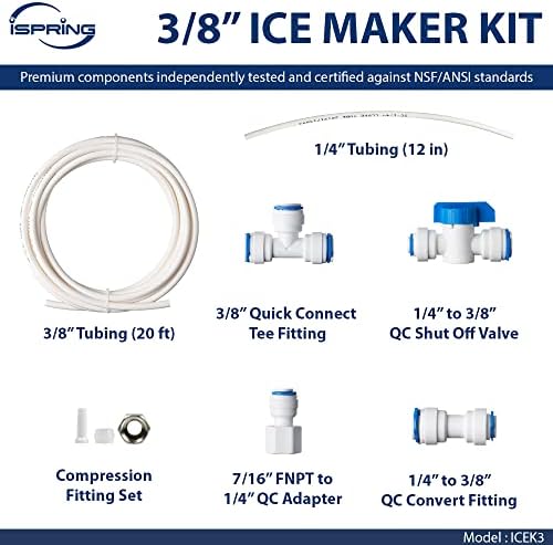 iSpring ICEK3 Water Line Splitter and Refrigerator Ice Maker Kit, 3/8 in - Image 5