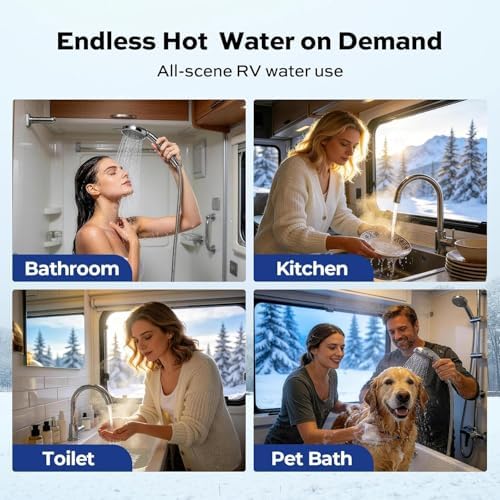 ORBEK RV Tankless Water Heater, Propane, 12V DC, For RV Family & Camper - Image 3