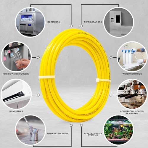 Metpure 1/4" OD LLDPE RO Tubing, 25 ft, Yellow - Image 4