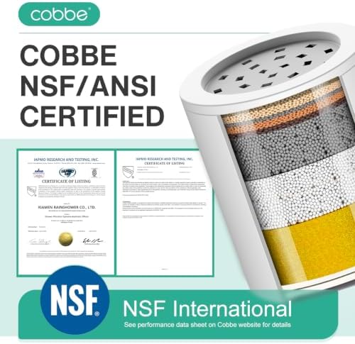 Cobbe 6 Spray High Pressure Filtered Shower Head for Hard Water Combo - Image 4