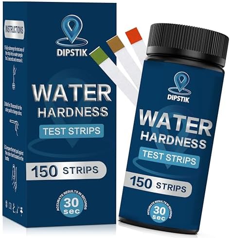 Water Hardness Test Kit-150 Strips Water Quality Testing 0-425 ppm by DIPSTIK